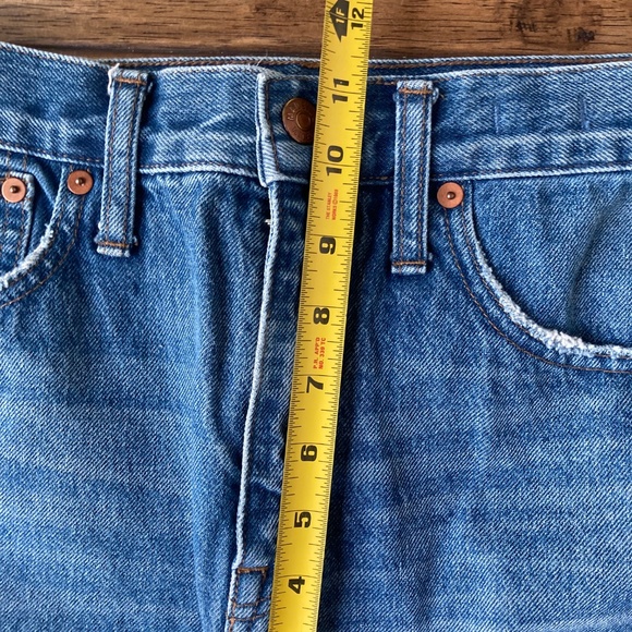 Madewell The Classic Straight Jean Sz 28 Cropped Distressed High Rise - Picture 8 of 11